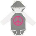 thumbnail image 3 of Inktastic Pink Peace Sign Girls Long Sleeve Baby Bodysuit, 3 of 5