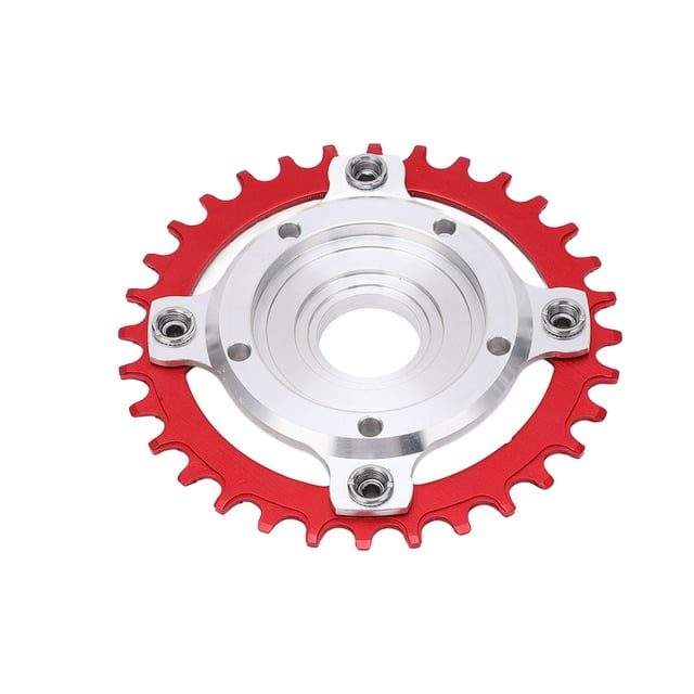 104 BCD Bicycle Chainring, 104 BCD Sprocket Adapter Aluminum Alloy Stable Performance CNC Cutting High Accuracy For Electric Bike Mid Drive Motor Red
