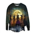 thumbnail image 5 of DOSUKRAI Halloween Sweatshirts Women Graphic Sweatshirts Long Sleeve Crew Neck Pullover Fall Lightweight Sweater Tops 2025 Multicolor,XL, 5 of 6