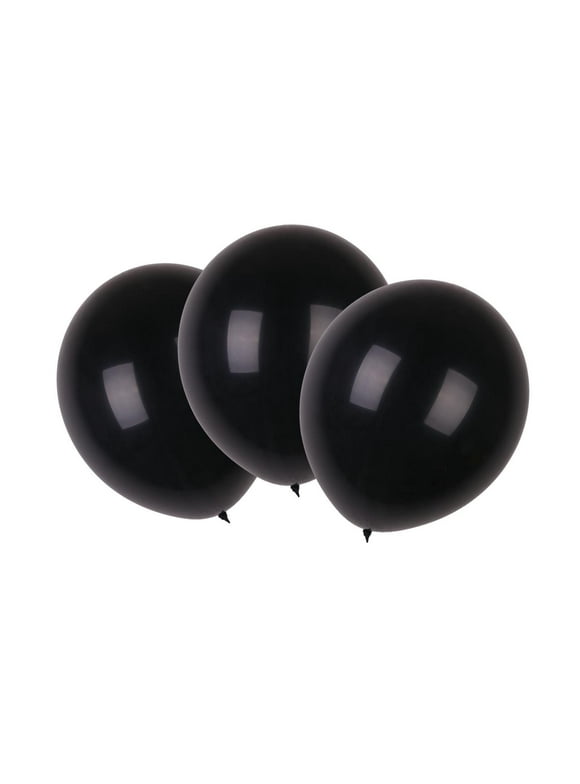 Way to Celebrate 17 inch Black Round Balloons, Party Balloons, 3 Pieces