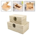 thumbnail image 4 of Caja de Almacenamiento de Joyería de Pino Hebilla Caja de Almacenamiento de Joyería Antipolvo Caja de Almacenamiento de Tarjetas Postal, 4 of 7
