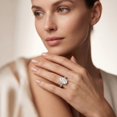 thumbnail image 6 of Rosec Jewels IGI Certified Lab Grown Diamond Oval Engagement Ring 4 Carat - E-VS1 Quality - Big Diamond Ring for Women, 925 Sterling Silver, US 4.00, 6 of 8