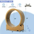 thumbnail image 2 of Cat Exercise Wheel, Wood Cat Treadmill with Lock, Silent Casters, Cat Running Wheel for Indoors Kitties, Double-Sided Corrugated Cardboard, Natural, 2 of 8