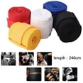 thumbnail image 4 of HEVIRGO 2.5mx5cm Boxe Sport Sangle Bandage Couverture Muay Taekwondo Main Gant Wrap, Rouge, 4 of 10