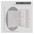 Oval Medicine with Mirror,18 inch x 26 inch Frameless Mirrored