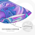 thumbnail image 3 of Balery Swirl Blue And Purple Bedding Queen Pillow Cases - Envelope Closure - Soft Brushed Microfiber Fabric - Shrinkage and Fade Resistant Pillow Cases-16"x24", 3 of 6