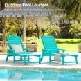 thumbnail image 4 of Dycanpo Lounge Chair Outdoor Set of 2, Resin Chaise Lounge with Wheels & Adjustable Backrest,Aruba Blue, 4 of 10
