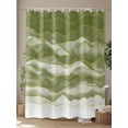 thumbnail image 4 of Fsddascl Sage Green Marble Shower Curtain Set - 36" x 78" Washable Bathtub Curtain with 12 Hooks, Abstract Wave Lines Gradient Waterproof Fabric Stall Shower Curtains for Bathroom/Bathtub Décor, 4 of 6