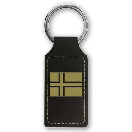 Keychain - Flag of Norway (Black Rectangle)