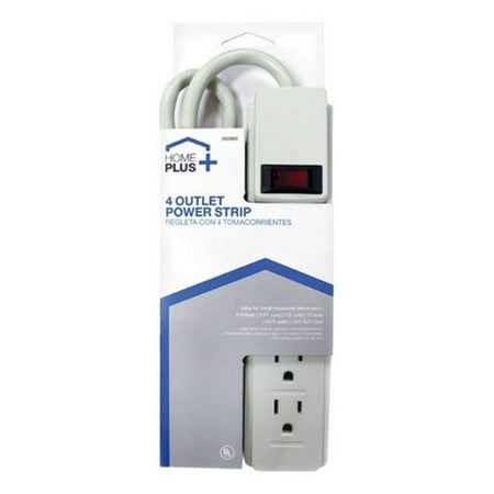 Home Plus 2 ft. L 4 outlets Power Strip Gray price history on PriceWatchPro