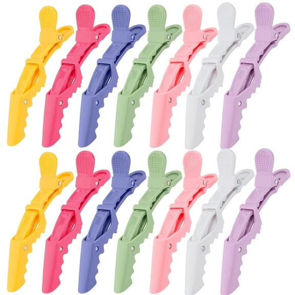 14 Pack Colorful Alligator Hair Clips for Styling Sectioning Large Salon Pro Hair Clips for Barber Hair Clips for Coloring Cutting Big Alligator Salon Clips for Hair Styling Accessories for Women