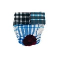 thumbnail image 1 of Barkertime Blue Plaid Premium Waterproof Premium Dog Diaper - Made in USA, 1 of 6