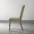 thumbnail image 6 of Roundhill Furniture Birmingham Script Printed Finish Dining Chair with Nail Head, Set of 2, Driftwood, 6 of 12