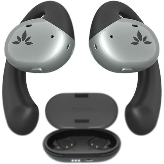 Avantree Pebble - Wireless Open Ear Earbuds with Adjustable Soft Earhook, Bluetooth 5.2 Headphones with Physical Volume Buttons, 10H Playtime and up to 35H w/Charging case, Premium Sound Quality