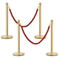 thumbnail image 2 of Costway 4 Pcs Poteaux de Queue Rétractables 2 Cordes en Velours Barrière de Contrôle de Fouille, 2 of 9