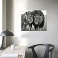 thumbnail image 3 of COMIO Modern Lion Lioness Black and White Pictures Office Bedroom Wall Art Minimalist Animal Couple Artwork Framed Canvas Painting Print for Home Bathroom Kitchen Décor, 3 of 4