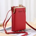 thumbnail image 3 of Shoulder Bag Lychee Texture Smooth Zippe Faux Leather Crossbody Phone Bag Purse Handbag for Outdoor, 3 of 10