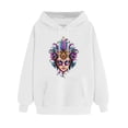 thumbnail image 3 of VBTAPA Mardi Gras 2026 Hoodies for Women Carnival Mask Printed Long Sleeve Drawstring Hooded Sweatshirt Novelty Holiday Pullover Hoodie with Kangaroo Pocket White XXL, 3 of 6