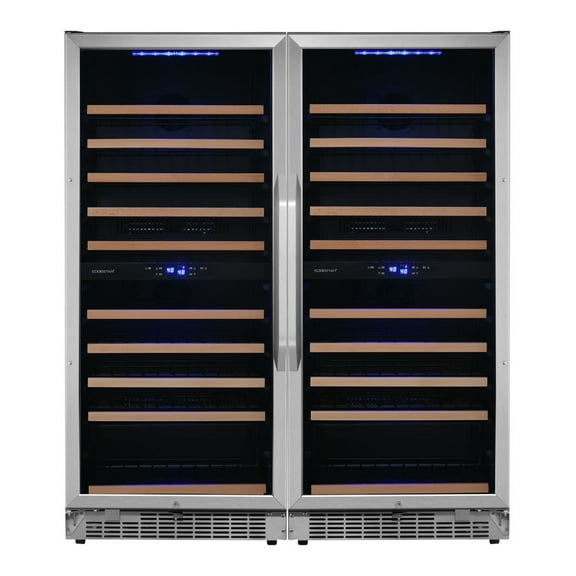 Edgestar Cwr1102dzdual 48" Wide 202 Bottle Capacity Built-In Or Free Standing Wine Cooler