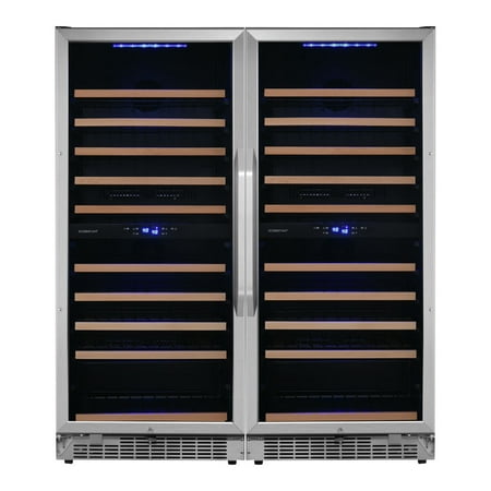 Edgestar Cwr1102dzdual 48" Wide 202 Bottle Capacity Built-In Or Free Standing Wine Cooler