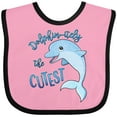 thumbnail image 3 of Inktastic Dolphin-itely the Cutest Boys or Girls Baby Bib, 3 of 4