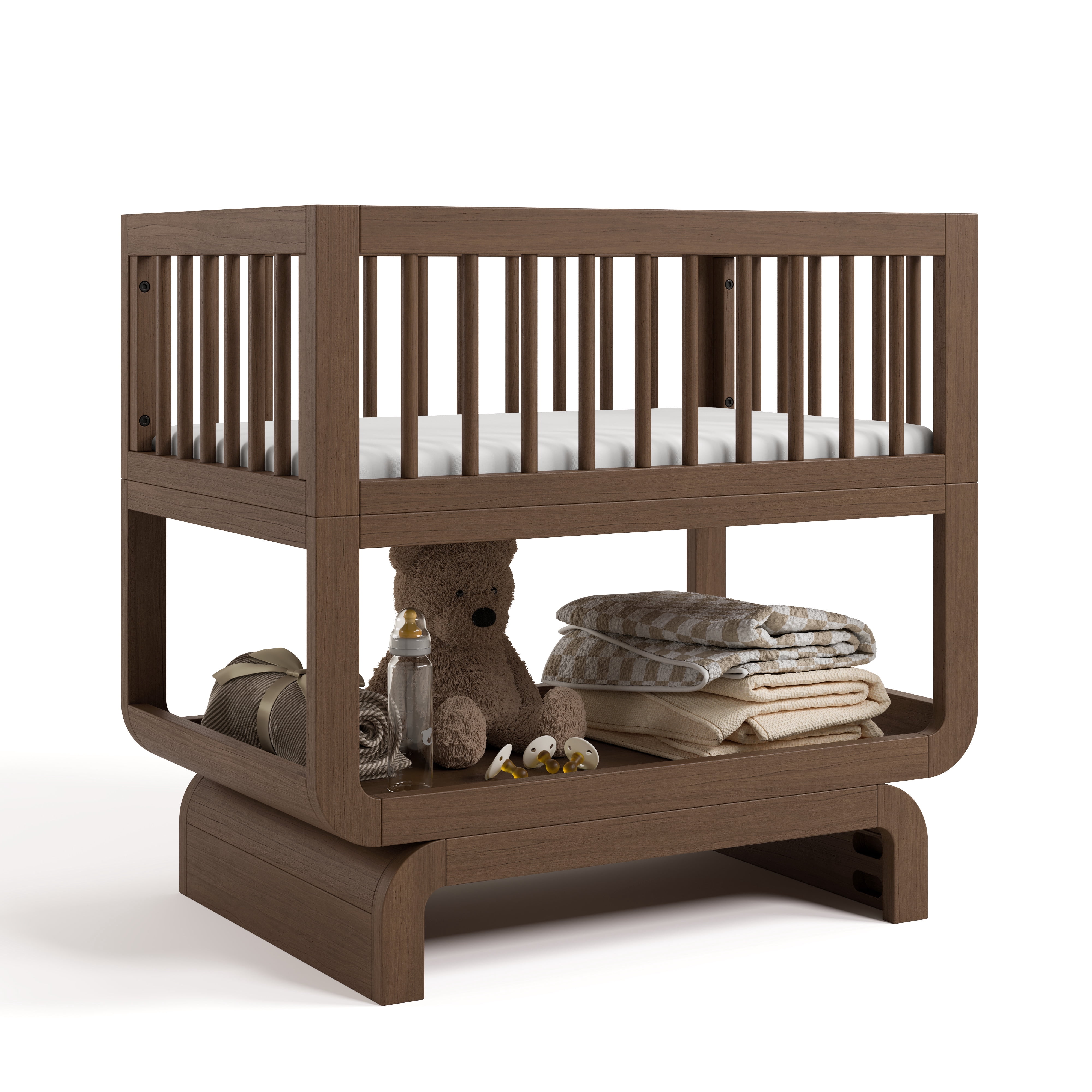 Art of Nursery by Storkcraft Santorini Deluxe Convertible Baby Bassinet, Hazelnut