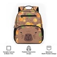 thumbnail image 6 of Jeiento Capybara Toddler Backpack for Boys 2-5, 13.5 Inch Preschool School Bag, Orange Lightweight Kids Backpack for Daycare with 2 Front & 2 Mesh Side Pockets, 6 of 7
