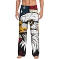 thumbnail image 2 of Picia American Bald Eagle Mens Soft Woven Cotton Elastic Waistband Sleep Pajama Pant Lounge Sleep Pant With Pockets And Drawstring-Small, 2 of 9