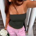 thumbnail image 2 of Avtoify Women's Solid Color Style Double-Layer Tube Top, 2 of 10