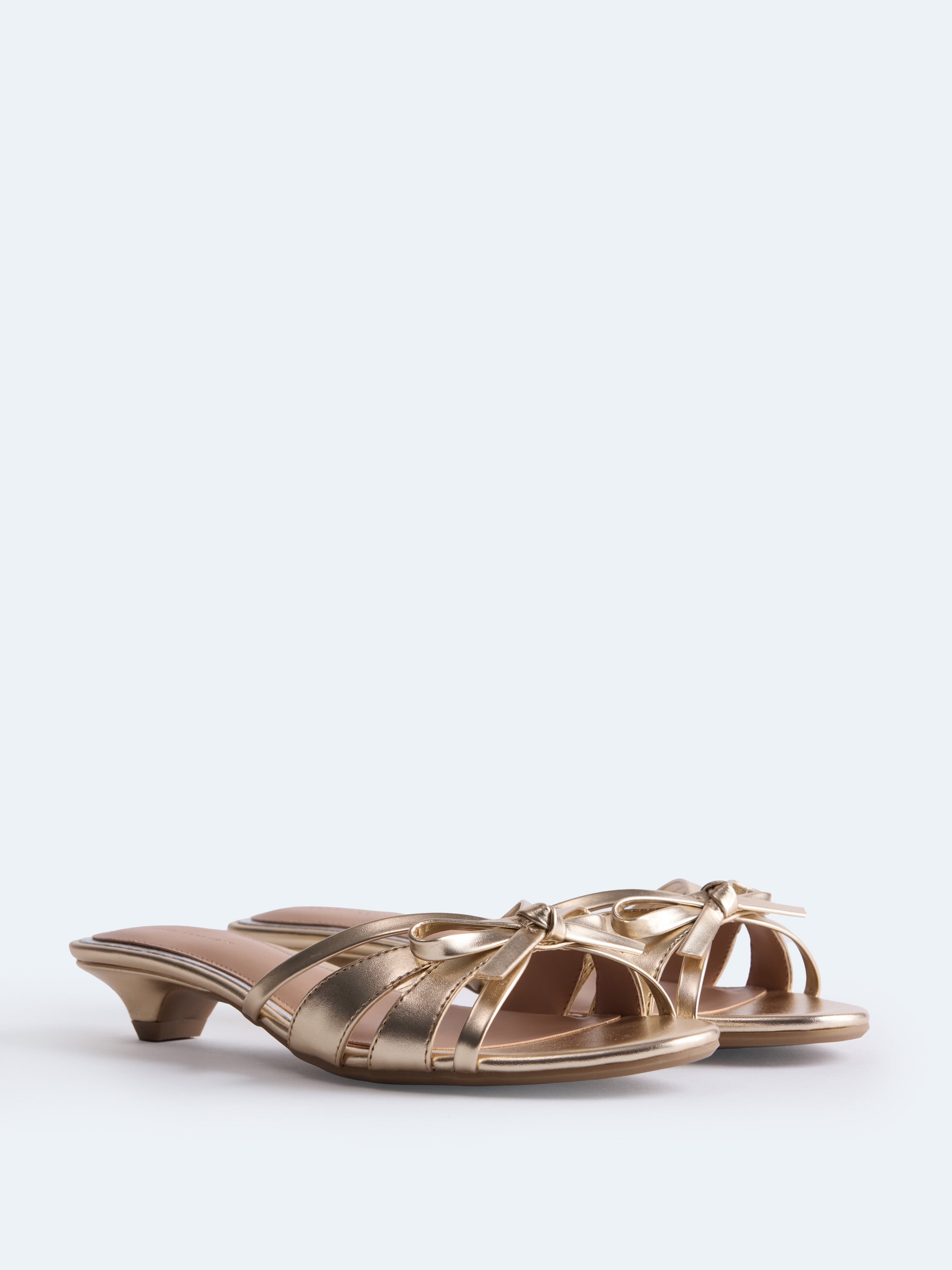 Free Assembly Women's Kitten Heel Sandals with Bow