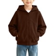 thumbnail image 2 of Yutgune Boys Zip Up Hoodie Jacket, Full Zip Long Sleeve Hooded Sweatshirt with Pocket, Casual Fall Outerwear, 2 of 9