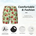 thumbnail image 5 of Haiem Strawberry Floral Mens Swim Trunks with Compression Liner 2 in 1 Swimming Shorts Stretch Swimwear Quick Dry,Board Shorts-XX-Large, 5 of 9