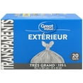 thumbnail image 3 of Great Value X-Large Outdoor Garbage Bags, 135L , 20bags, 3 of 4
