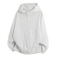 thumbnail image 3 of Chiccall Men's Oversized Hoodie Casual Loose Quarter Zip Athletic Pullover Sweatshirt with Pocket, 3 of 6