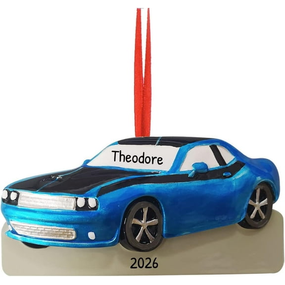 Personalized Drivers License Christmas Ornament 2025 - Blue Race Car Ornaments Vehicle Christmas Decorations Racing Car Ornaments Car Ornaments Gifts for Drivers 4 Wheels Ornaments