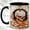 Black, variant on Glowing Skull Coffee Mug, Lava Horror Mug, Ceramic 11 oz