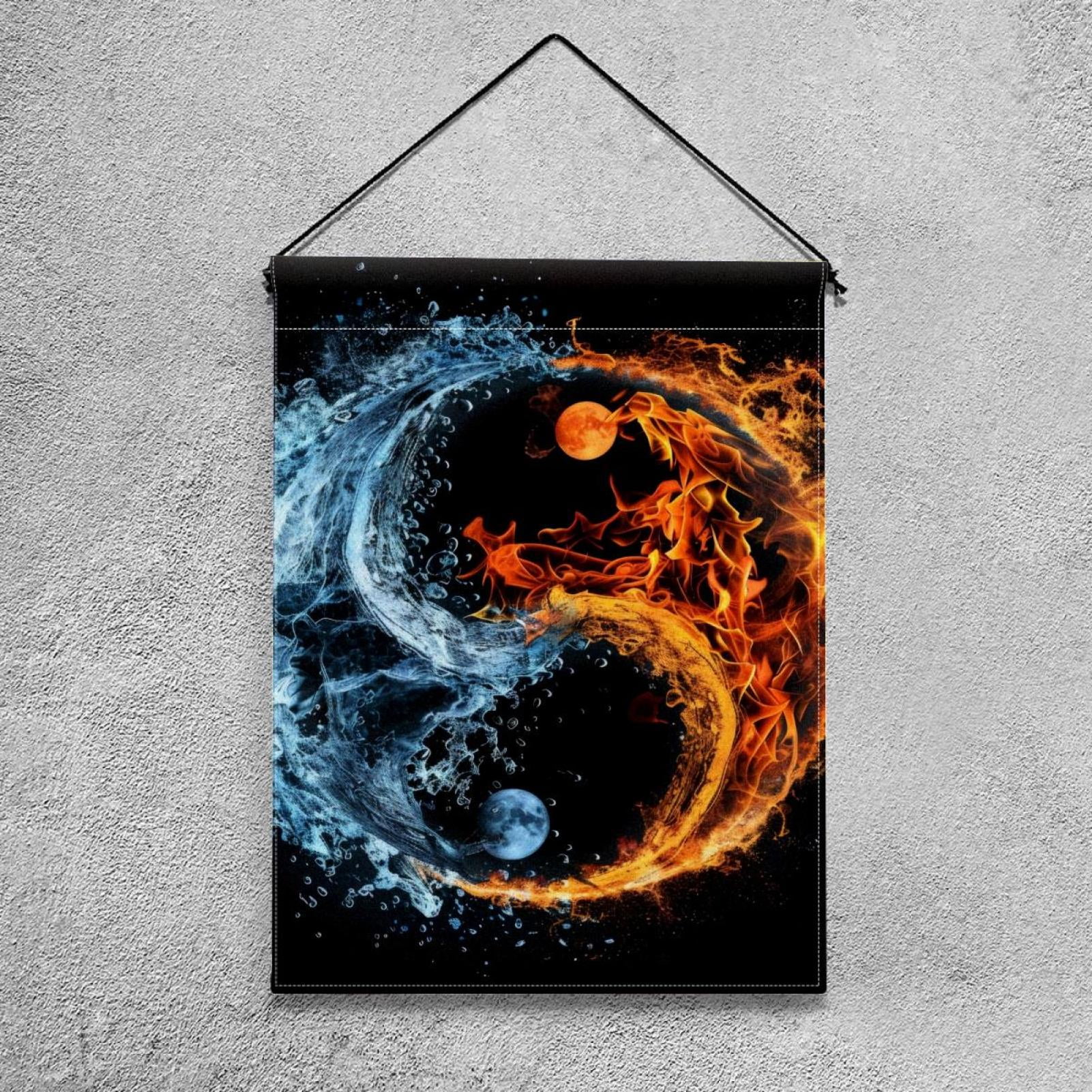Symbol Yin-Yang Double Sided Garden Flag Decorative Weather Resistant Yard Flag, Large DIY Vertical Flag for Farmhouse Patio Lawn, 28x40 Inch
