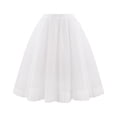 thumbnail image 2 of Women's High Waist Flowy Layered Short Skirt A Line Ruffle Festival Dance Casual Skirt White L, 2 of 4