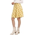 thumbnail image 4 of Falda A Línea de Mujer INSPIRE CHIC con Cintura Elástica, Largo a la Rodilla, XL, Amarillo, 4 of 6