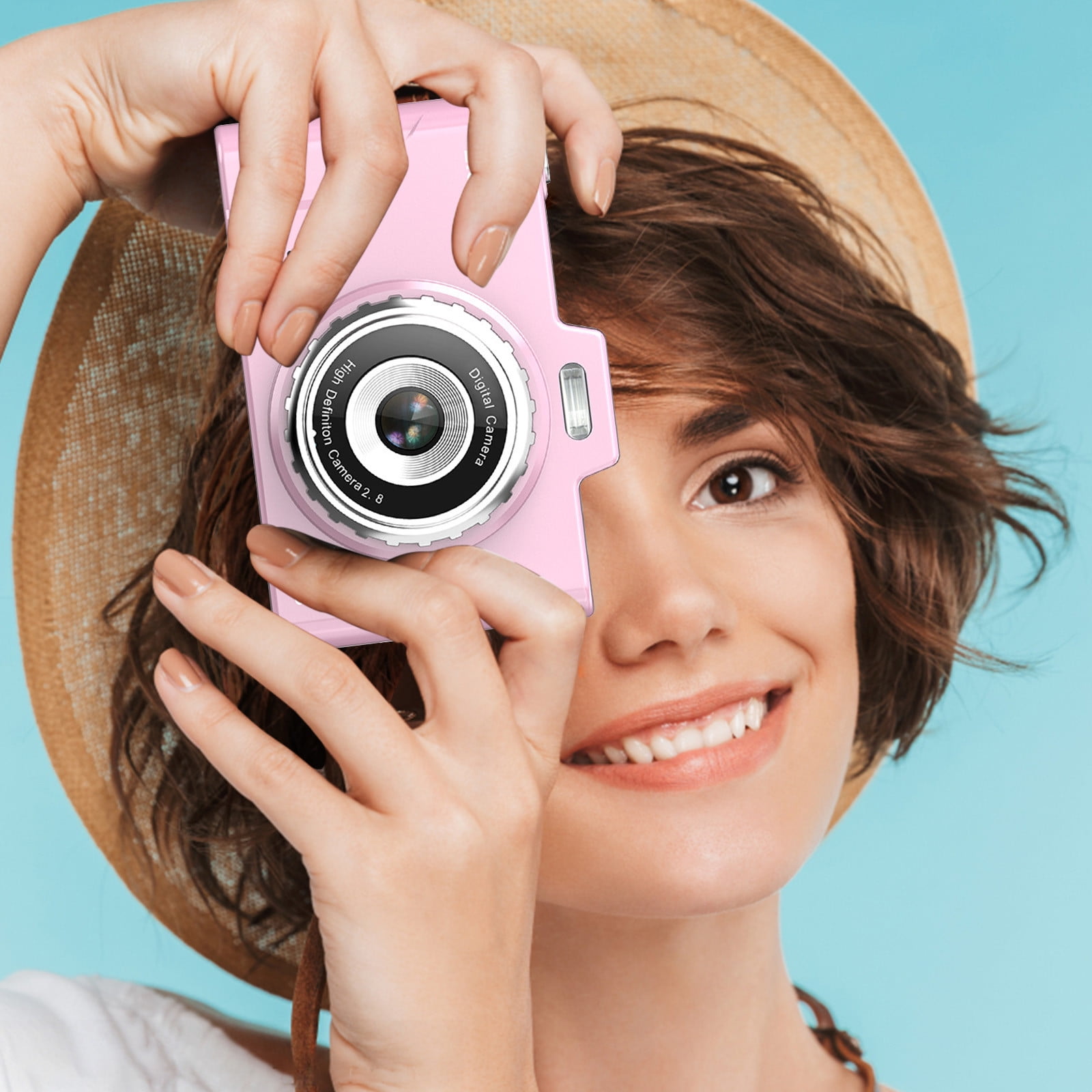 Digital Camera Qwtwty Digital Cameras 2.8-inch 4800W High-definition Large Screen 8X Digital Capables of Photos Small Digital Motion Cameras