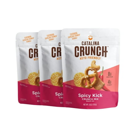 Catalina Crunch Mix Spicy Kick Keto Snack Mix | Keto Friendly, Low Carb, Protein Snacks, Pack Of 3
