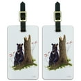 thumbnail image 1 of Bear Sitting by Tree Luggage ID Tags Suitcase Carry-On Cards - Set of 2, 1 of 4