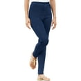thumbnail image 5 of Woman Within Plus Size Petite Pull-On Elastic-Waist Stretch Fineline Denim Jeans, 5 of 5