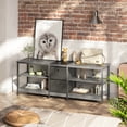 thumbnail image 4 of Bestier Farmhouse Entertainment Center TV Stand with Shelves for TVs up to 65",Dark Grey, 4 of 7