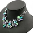 thumbnail image 4 of BAYAIXZ Jewelry for Women Women Fashion Statement Bib Collar Colorful Rhinestone Floral Chain Necklace for Gift Necklace Necklaces (Purple,One Size), 4 of 4