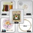 thumbnail image 4 of Kits Bordado Punto Cruz Flores Gato Con Hilo Color Tela Aro, 4 of 8