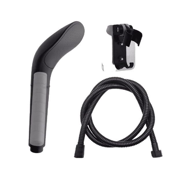 Regadera Teléfono De Mano Malubero Negro Con Manguera