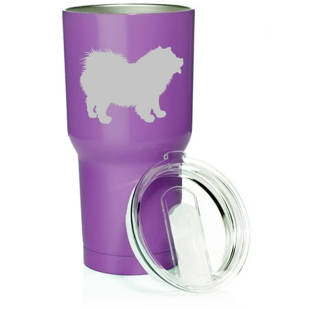 

Smooth Body Tumbler Stainless Steel Vacuum Insulated Travel Mug Cup Gift Chow Chow (30 oz Purple)