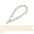 thumbnail image 3 of Uxcell Leather Wristlet Strap, 8" Hand Wrist Lanyard Chain Holder for Bag, White&Gold, 3 of 6
