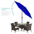 thumbnail image 3 of Best Choice Products 7.5ft Heavy-Duty Outdoor Market Patio Umbrella w/ Push Button Tilt, Easy Crank - Cobalt Blue, 3 of 8